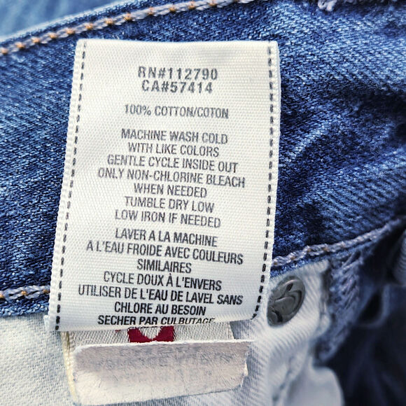 True Religion Geno Jeans Flag Patch Blue Size 29 Vintage Inspired Americana - Picture 12 of 13